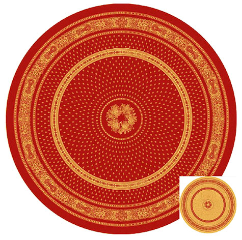 French Jacquard tablecloth Teflon(Marat d'Avignon / Bastide.Red) - Click Image to Close